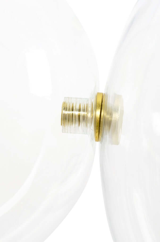 Lampă suspendată Capri Line 7 gold - 420 Led, aluminiu, sticlăMobCenter