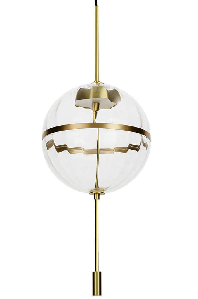 Lampă suspendată Chaplin 300 alamă - Led, sticlăMobCenter