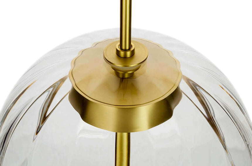 Lampă suspendată Chaplin 300 alamă - Led, sticlăMobCenter