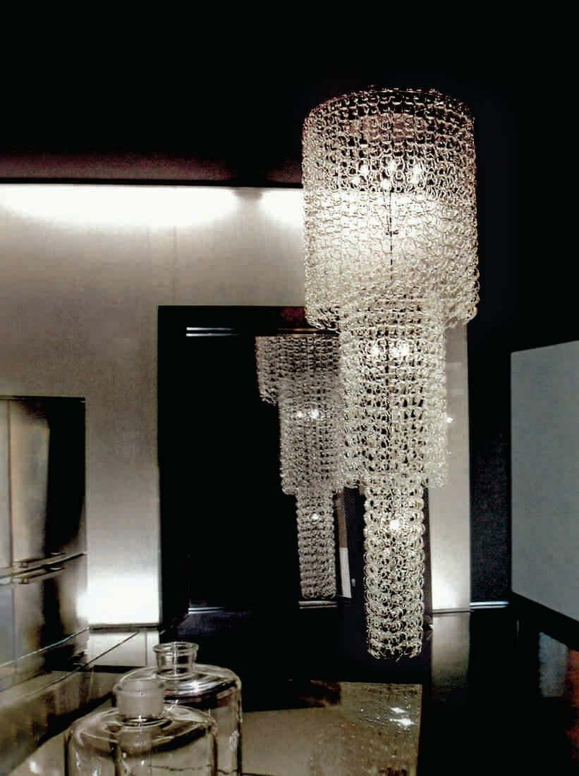 Lampă suspendată Clp-S6 - sticlă, oțel carbonMobCenter