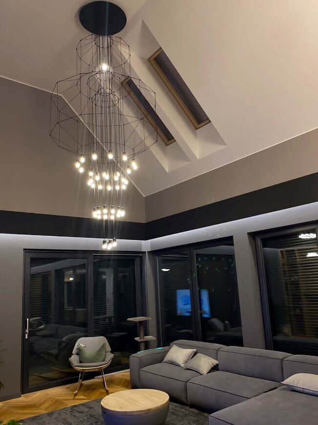 Lampă suspendată Flusso 43 Grande negruMobCenter