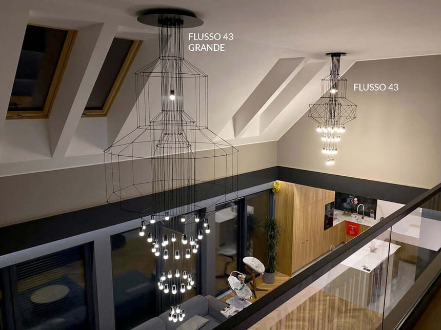 Lampă suspendată Flusso 43 negruMobCenter