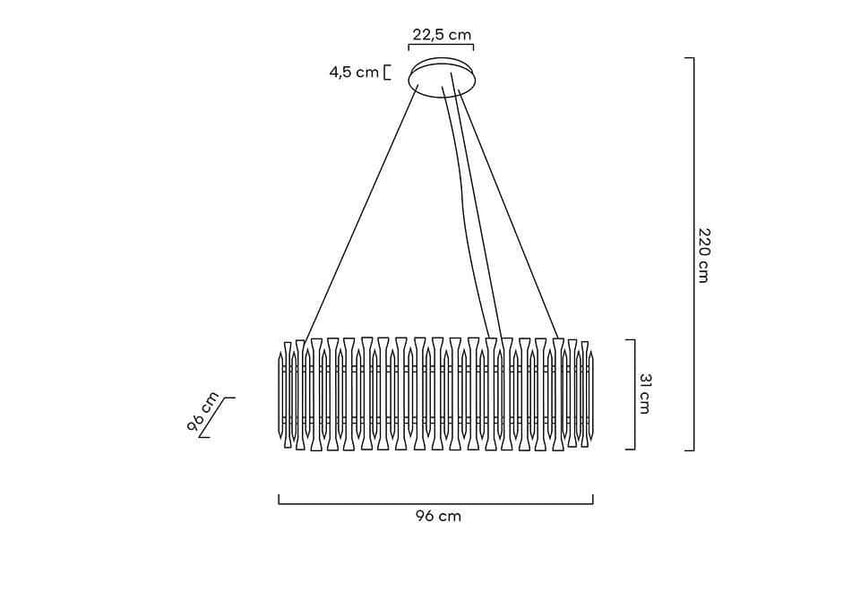 Lampă suspendată Galliano cupru - aluminiu, oțel carbonMobCenter