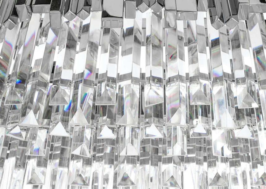 Lampă suspendată Imperial Long Silver 90 - oțel, cristalMobCenter