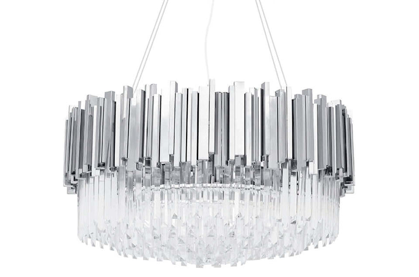 Lampă suspendată Imperial Silver 80 - oțel, cristalMobCenter