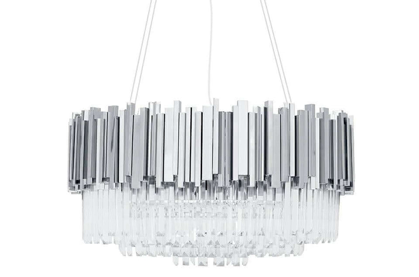 Lampă suspendată Imperial Silver 80 - oțel, cristalMobCenter