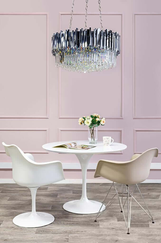 Lampă suspendată Imperial Silver 80 - oțel, cristalMobCenter