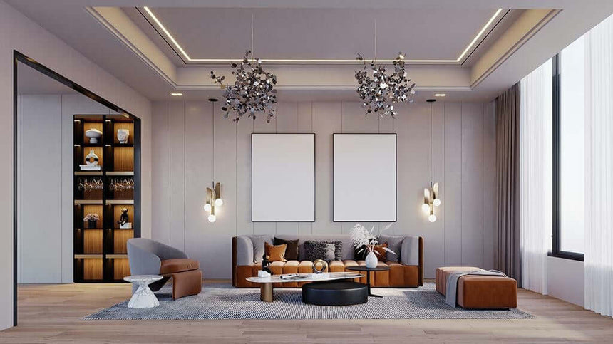 Lampă suspendată Monete Single crom - metalMobCenter