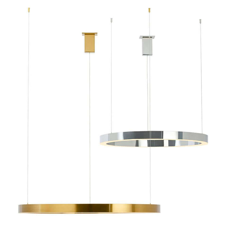 Lampă suspendată Ring 100 aur - Led, oțelMobCenter