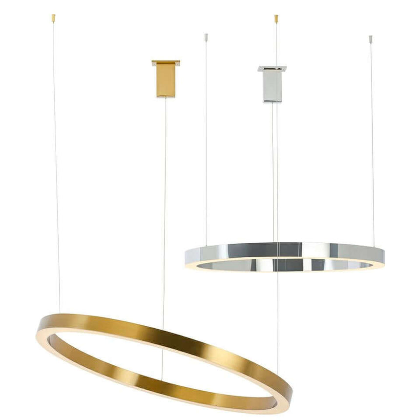 Lampă suspendată Ring 100 aur - Led, oțelMobCenter