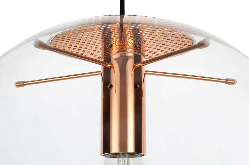 Lampă suspendată Sandra 20 cupru - sticlă, metalMobCenter