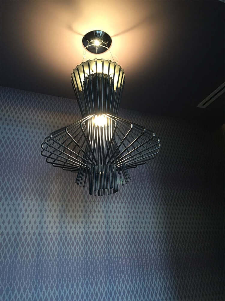 Lampă suspendată Straw gri - oțel carbonMobCenter