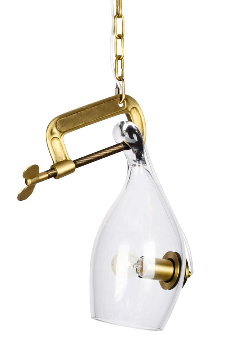 Lampă suspendată Vice alamă - metal, sticlăMobCenter