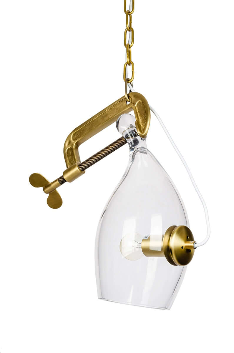 Lampă suspendată Vice alamă - metal, sticlăMobCenter