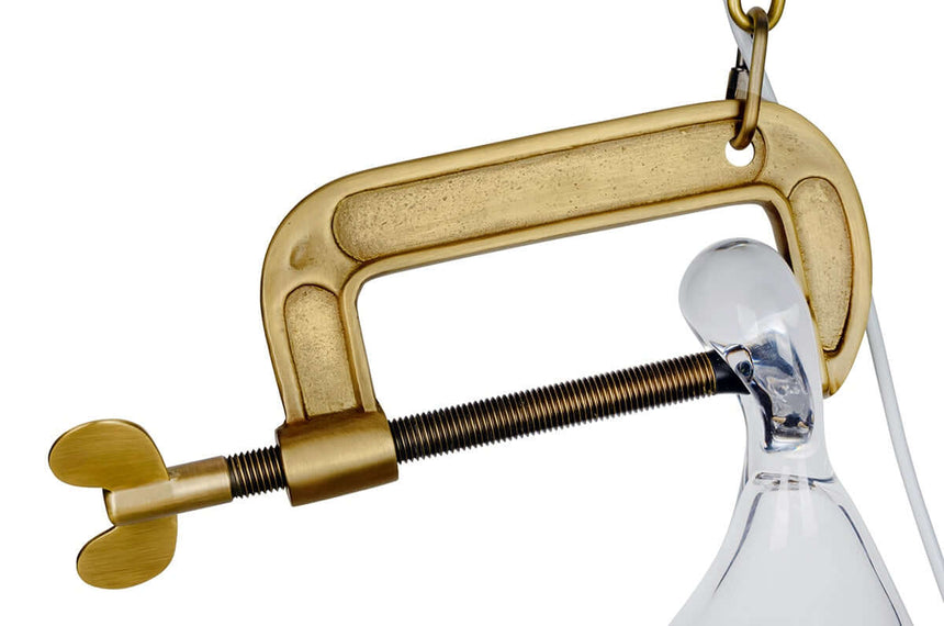 Lampă suspendată Vice alamă - metal, sticlăMobCenter