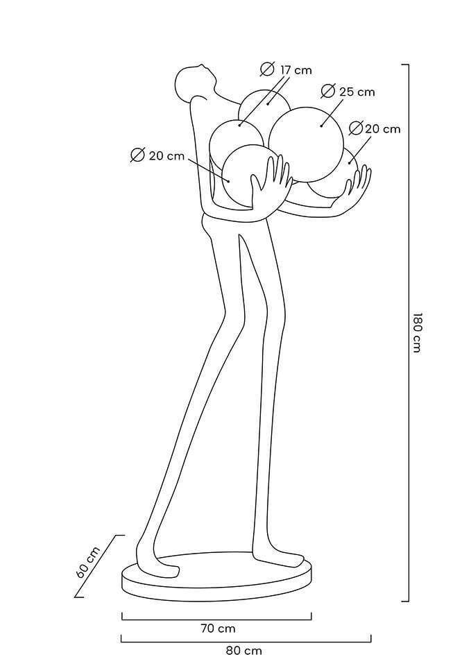 Lampadar premium Human, culoare aurieMobCenter