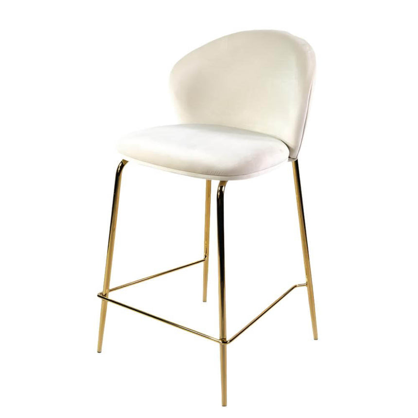 Lily scaun de bar confortabil de 65 cm, culoarea cremMobCenter