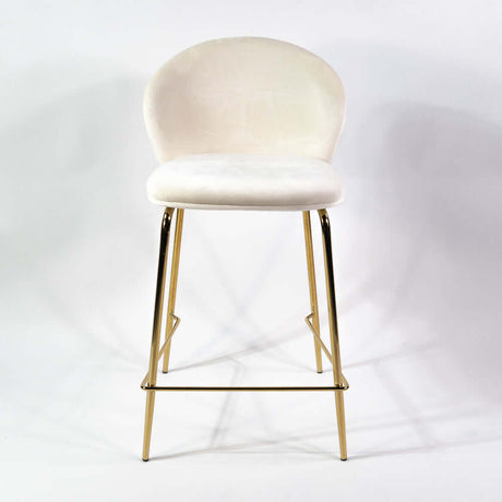 Lily scaun de bar confortabil de 65 cm, culoarea cremMobCenter