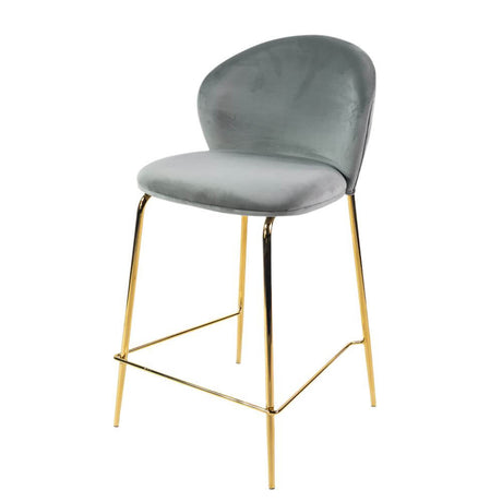 Lily scaun de bar confortabil de 65 cm, culoarea griMobCenter