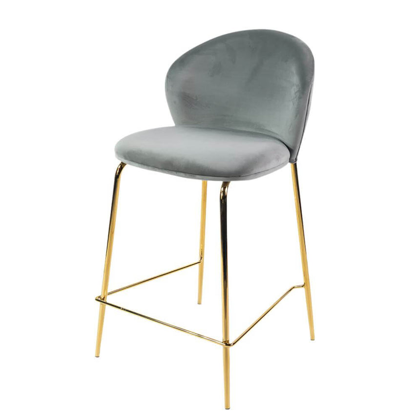 Lily scaun de bar confortabil de 65 cm, culoarea griMobCenter