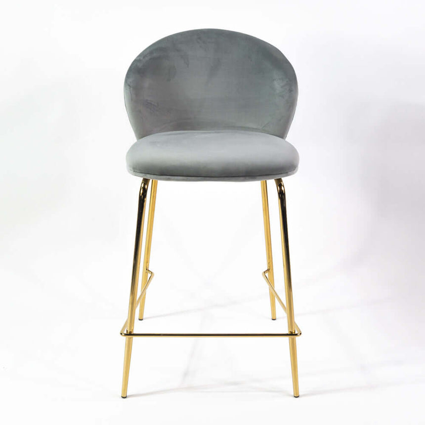 Lily scaun de bar confortabil de 65 cm, culoarea griMobCenter