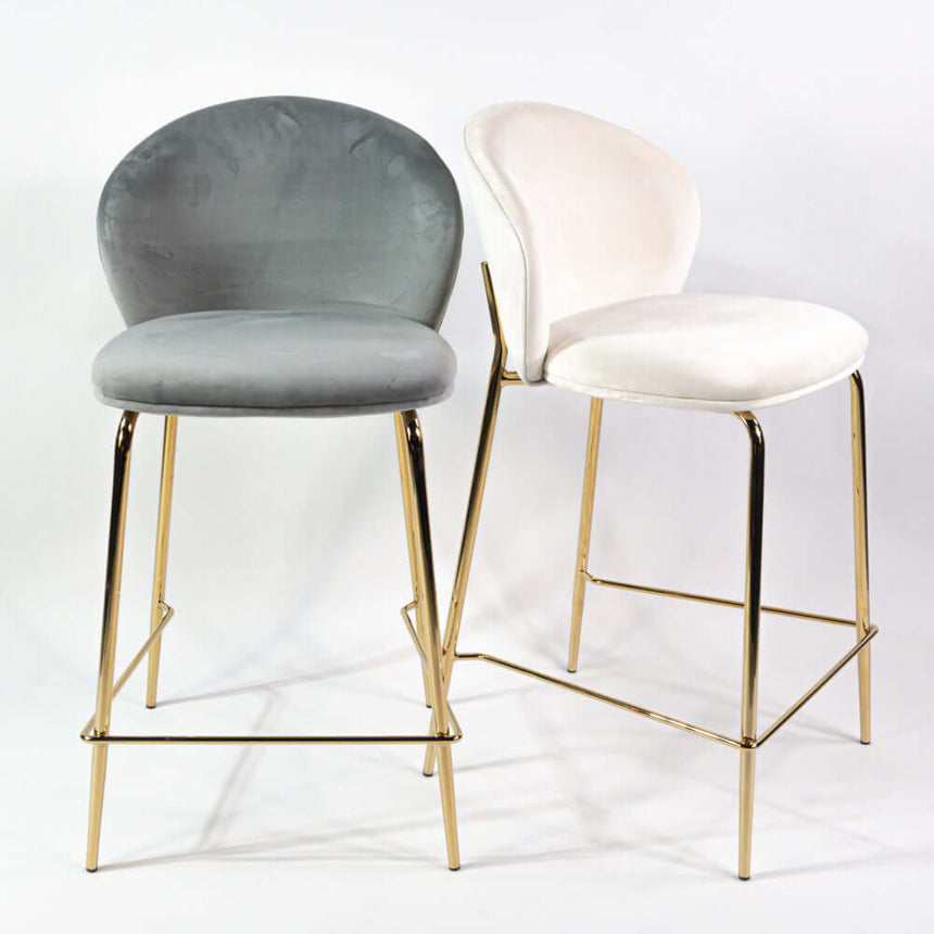 Lily scaun de bar confortabil de 65 cm, culoarea griMobCenter