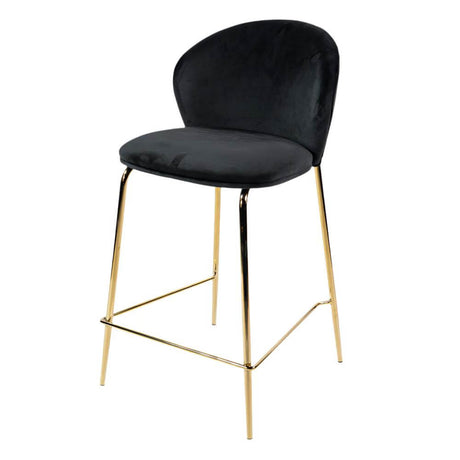 Lily scaun de bar confortabil de 65 cm, culoarea negruMobCenter