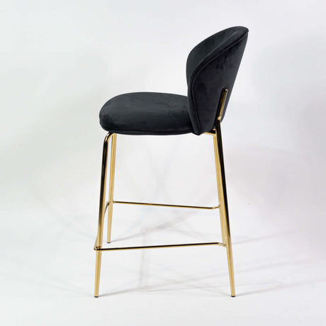 Lily scaun de bar confortabil de 65 cm, culoarea negruMobCenter