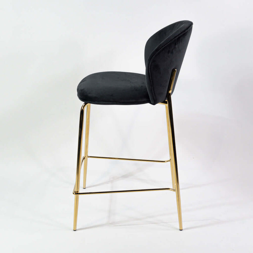 Lily scaun de bar confortabil de 65 cm, culoarea negruMobCenter