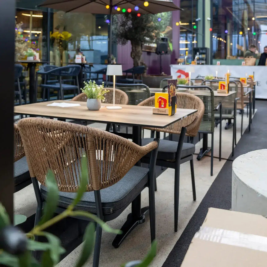 Lion scaun de terasa pentru exterior, culoare naturalMobCenter