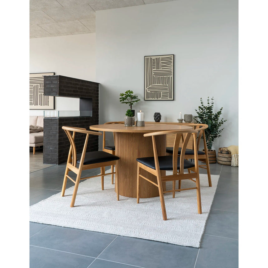 Masă de dining Boavista, ø120 cm - culoare naturMobCenter