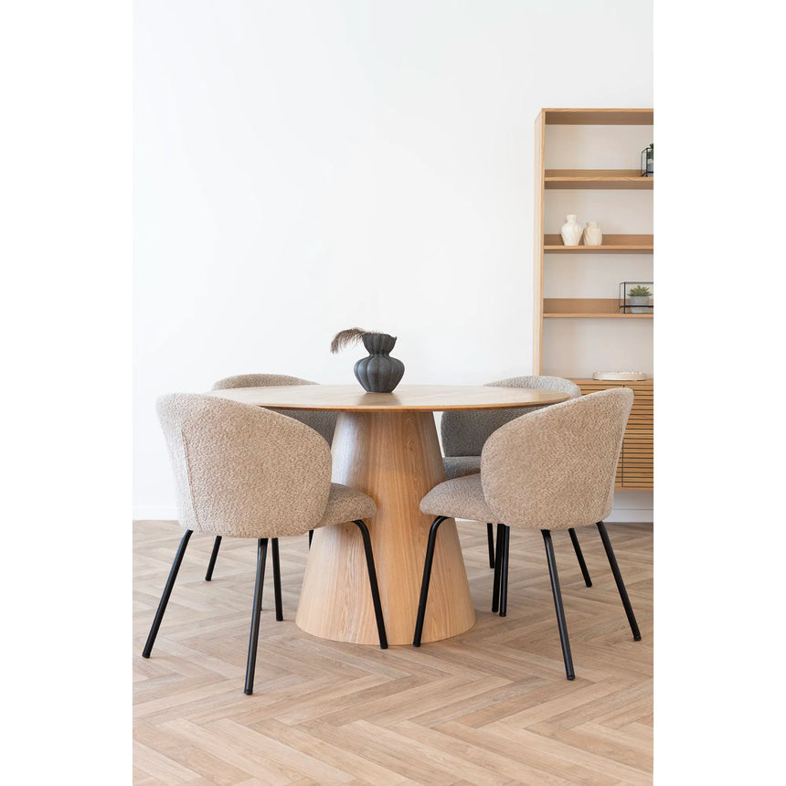 Masă de dining Bolton, ø120 cm - culoare naturMobCenter
