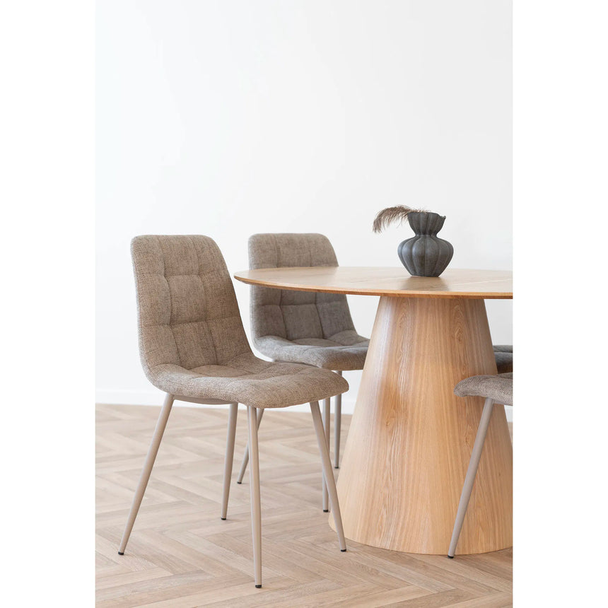 Masă de dining Bolton, ø120 cm - culoare naturMobCenter