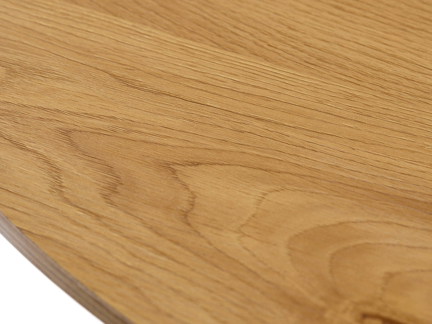 Masă de dining CESURA Ø100 cm, blat din melamină cu aspect de stejarMobCenter
