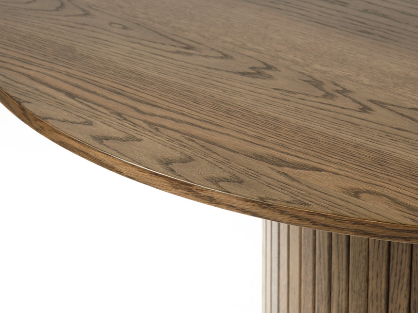 Masă de dining NOLA Ø120 cm, culoare stejar afumatMobCenter