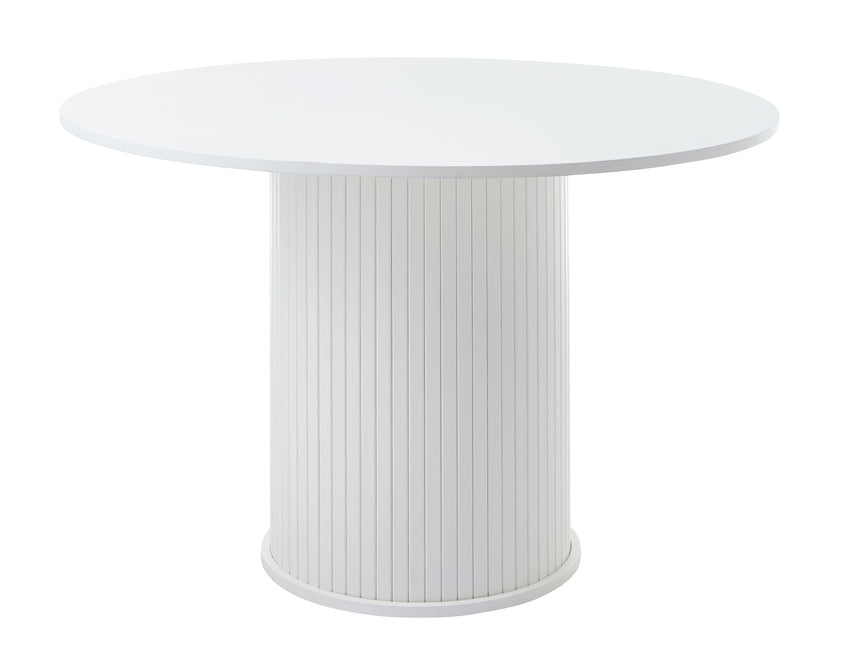 Masă de dining NOLA Ø120 cm, culoare stejar albMobCenter