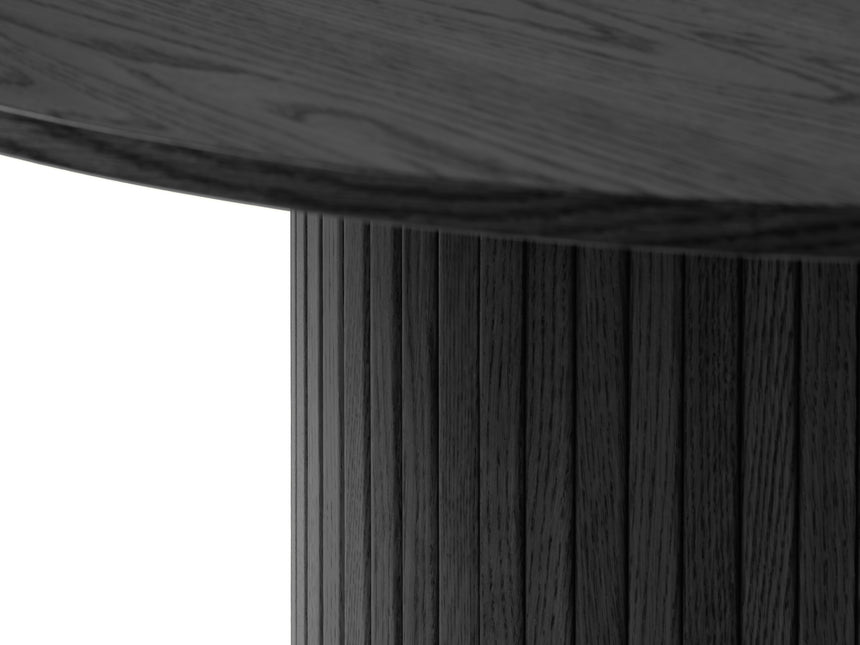 Masă de dining NOLA Ø120 cm, culoare stejar negruMobCenter