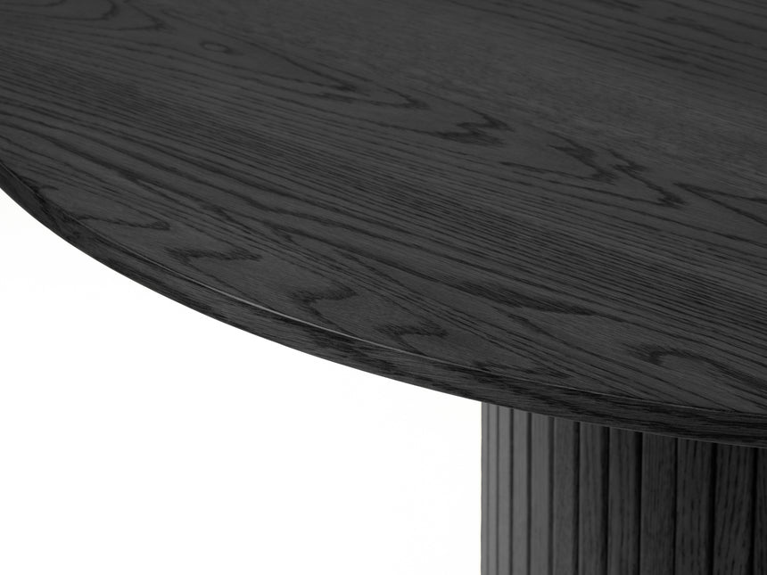 Masă de dining NOLA Ø120 cm, culoare stejar negruMobCenter