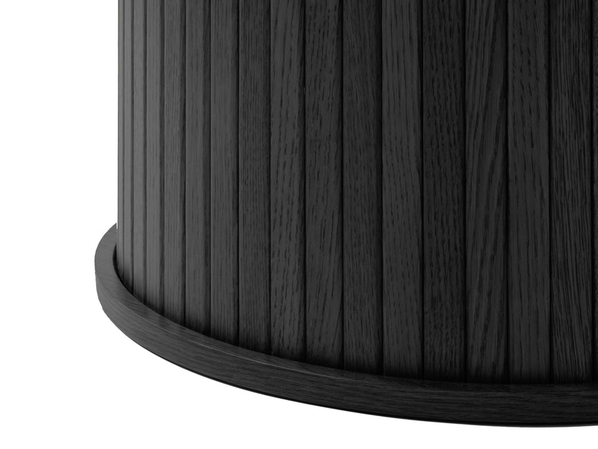 Masă de dining NOLA Ø120 cm, culoare stejar negruMobCenter