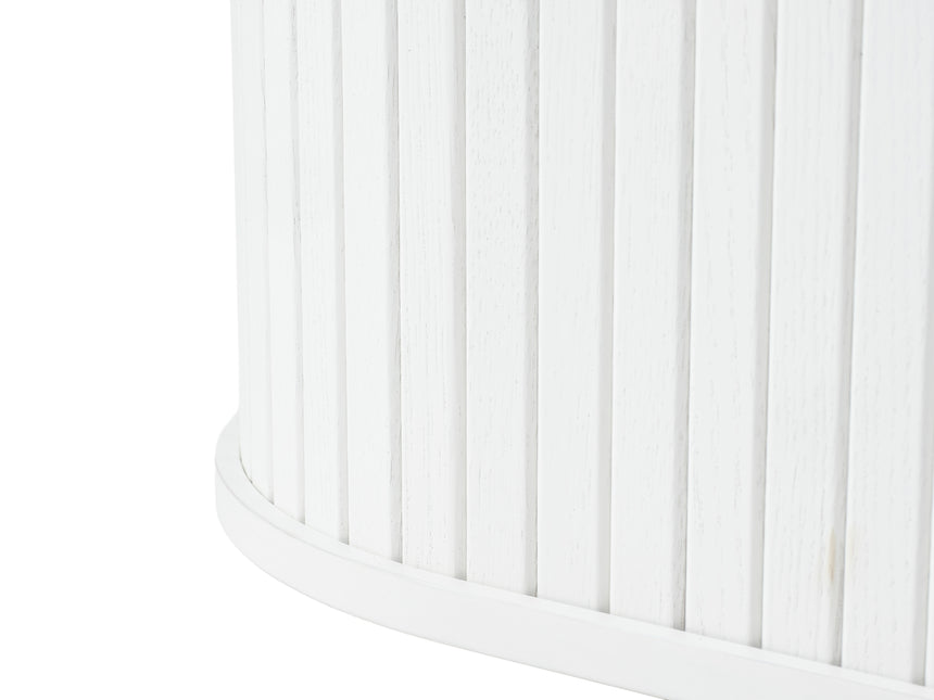 Masă de dining NOLA 95x180 cm, formă ovală, culoare stejar albMobCenter