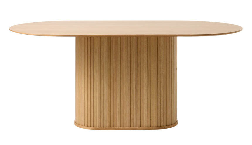 Masă de dining NOLA 95x180 cm, formă ovală, culoare stejar naturMobCenter