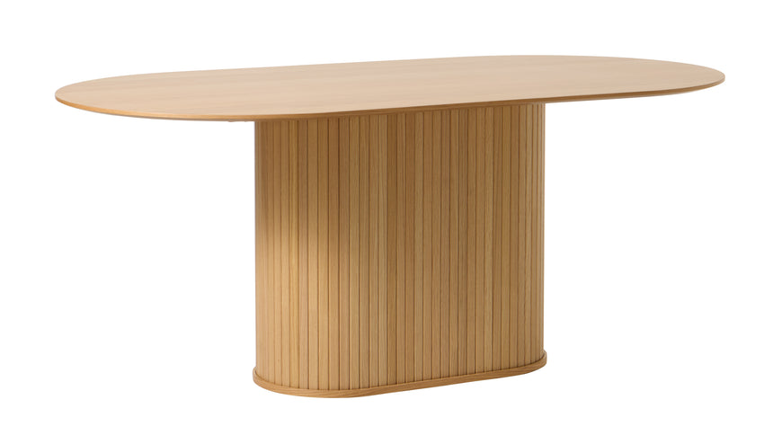 Masă de dining NOLA 95x180 cm, formă ovală, culoare stejar naturMobCenter