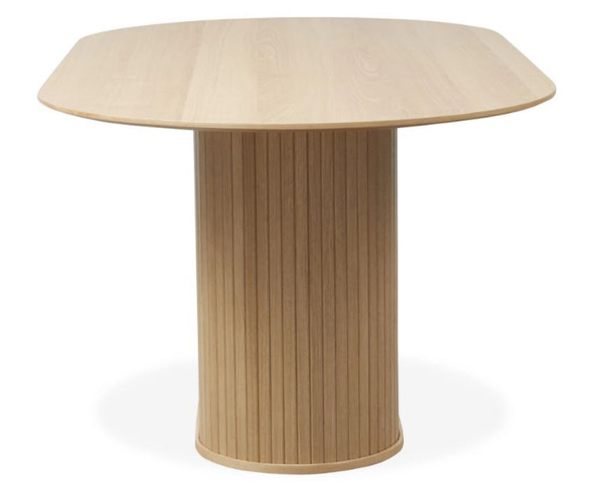 Masă de dining NOLA 95x180 cm, formă ovală, culoare stejar naturMobCenter