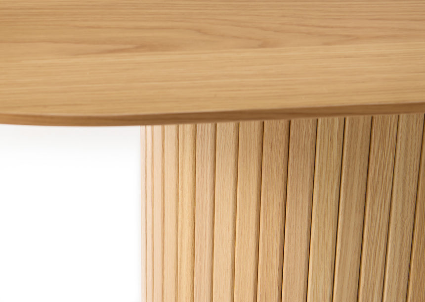 Masă de dining NOLA 95x180 cm, formă ovală, culoare stejar naturMobCenter