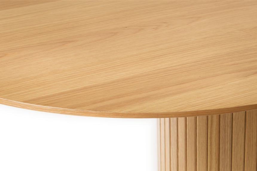 Masă de dining NOLA 95x180 cm, formă ovală, culoare stejar naturMobCenter