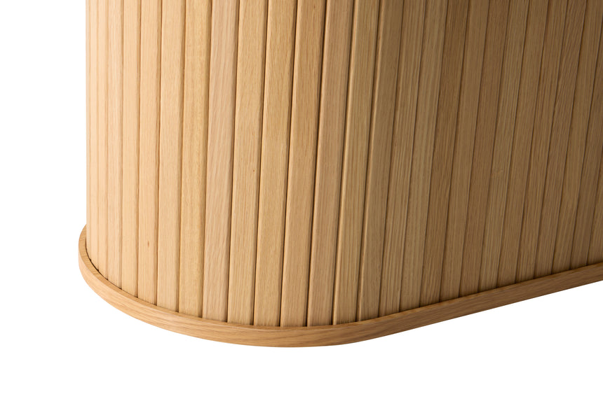 Masă de dining NOLA 95x180 cm, formă ovală, culoare stejar naturMobCenter