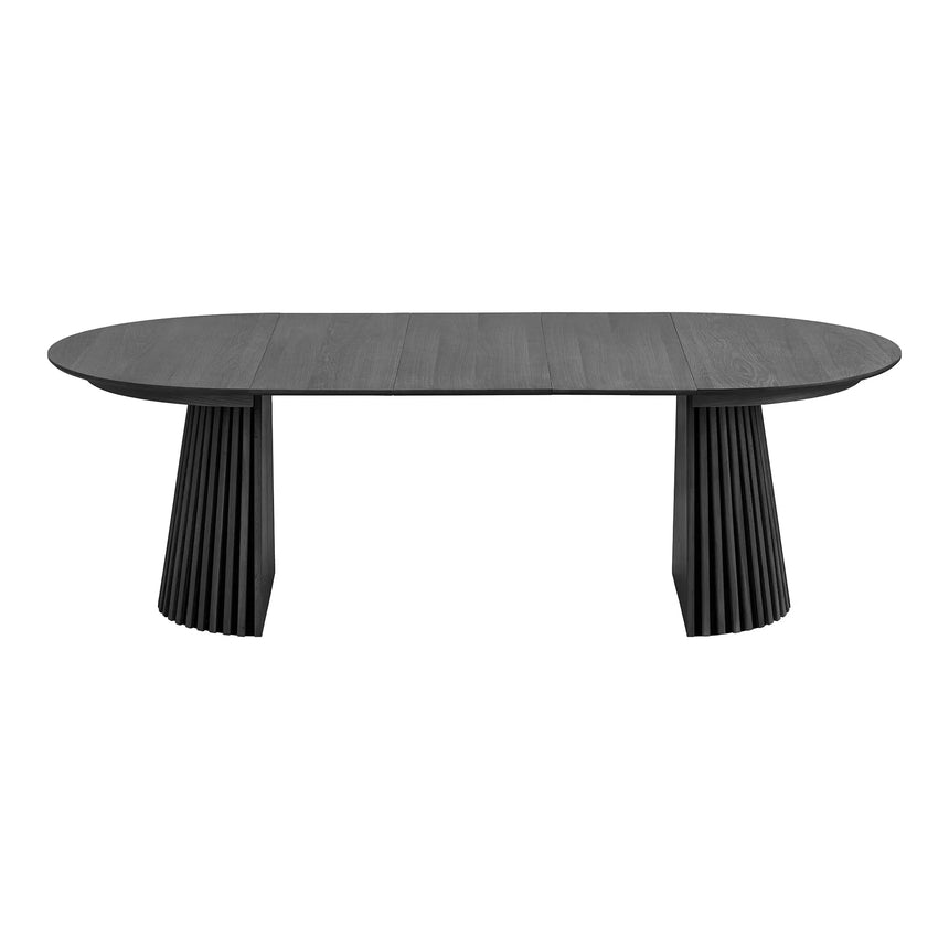 Masă de dining Osaka ø120 cm / 120–160-200-240 cm, culoare neagrăMobCenter