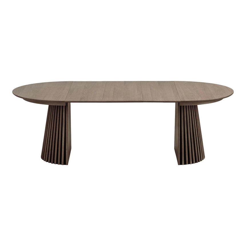 Masă de dining Osaka ø120 cm / 120–160-200-240 cm, culoare stejar afumatMobCenter