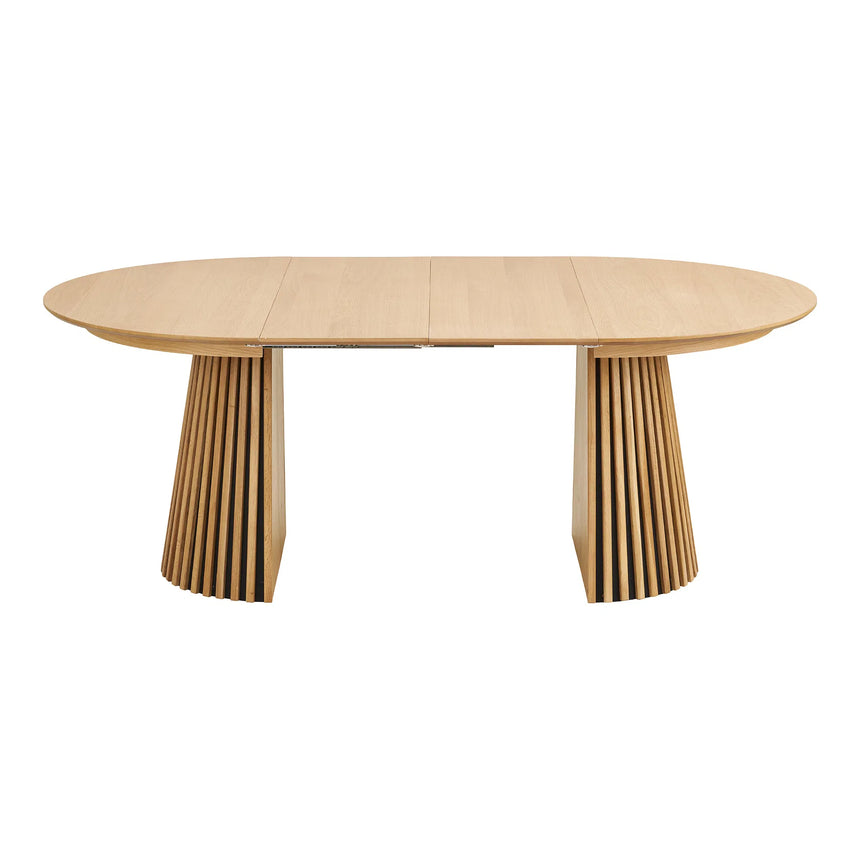 Masă de dining Osaka ø120 cm / 120–160-200 cm, culoare stejar naturMobCenter
