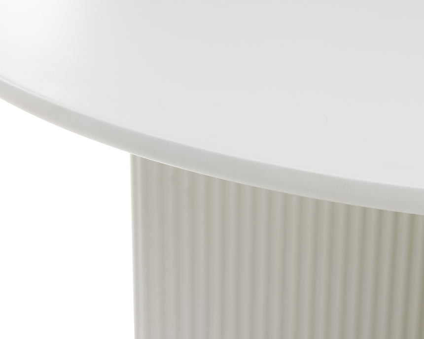 Masă de dining PALMA Ø110 cm, culoare greigeMobCenter